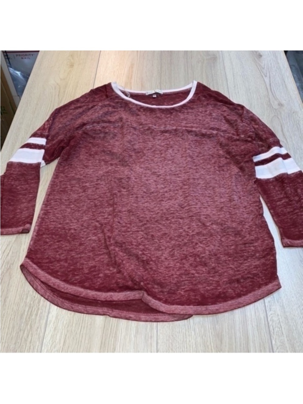 Fitz and eddi maroon white half sleeve short sleeve shirt top